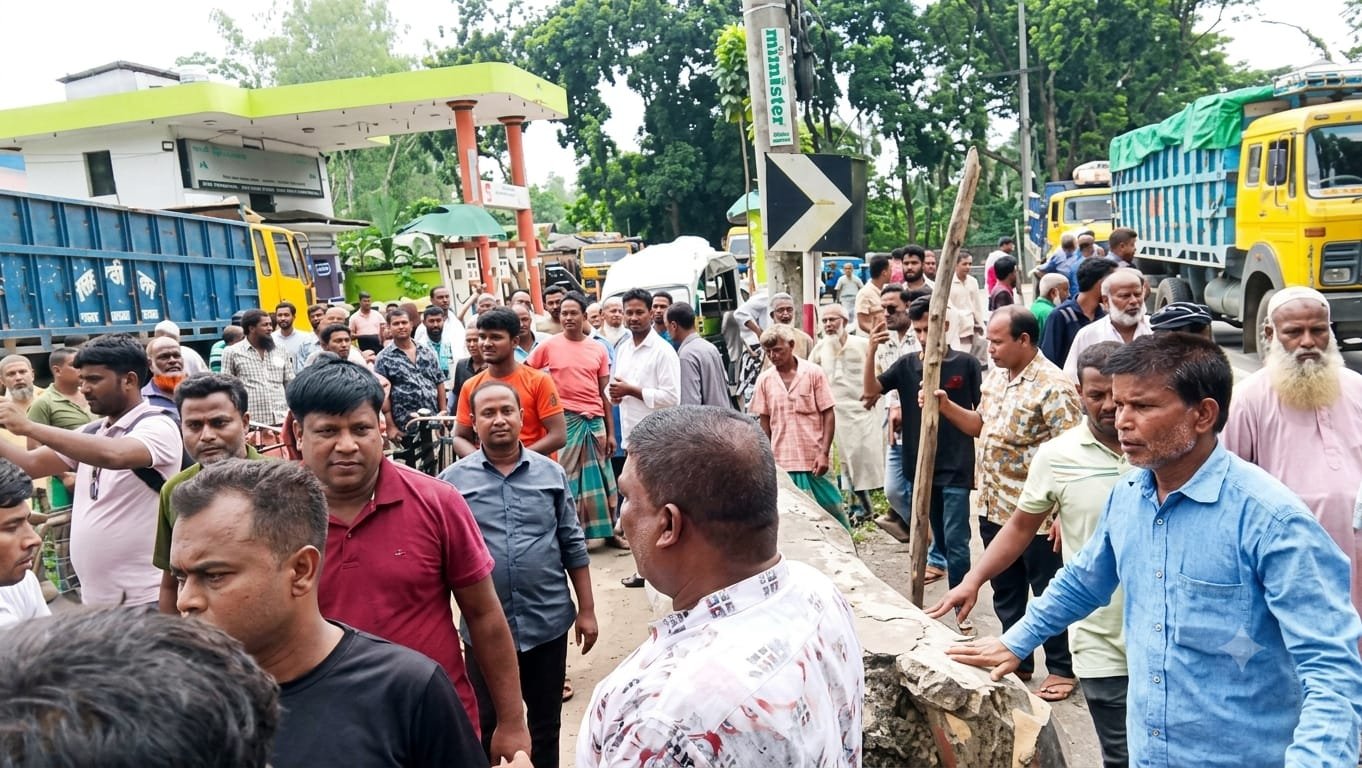 সারের দাবিতে আবারো লালমনিরহাটে মহাসড়ক অবরোধ