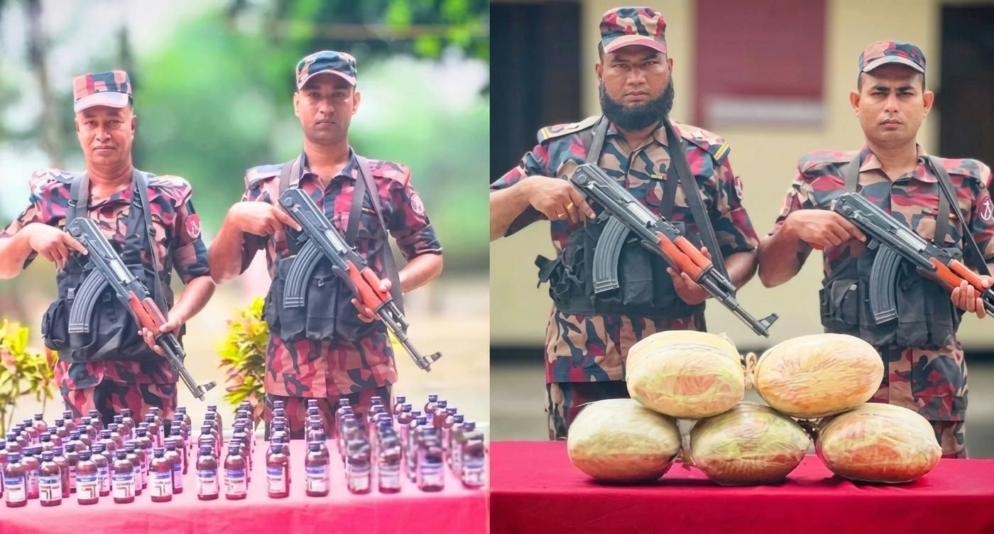লালমনিরহাট সীমান্তে ১৫ বিজিবি’র অভিযানে বিপুল পরিমাণ ভারতীয় নেশা দ্রব্য জব্দ